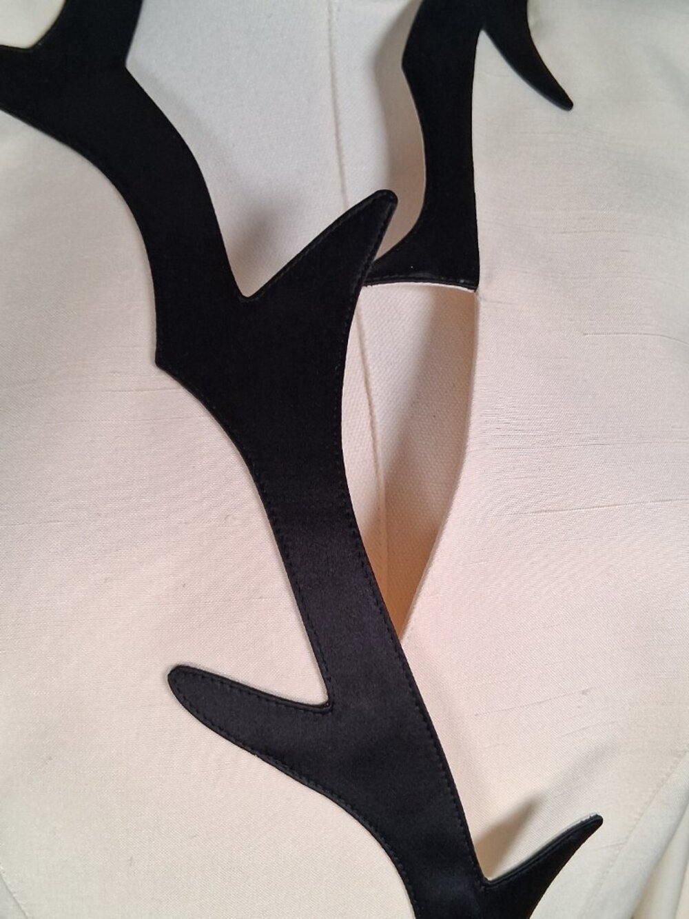 Vintage Thierry Mugler Silk Contrast Flame Blazer size EU 40 - US 8 - Picture 6 of 11
